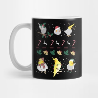 ugly christmas cockatiel pattern Mug